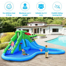 Load image into Gallery viewer, Inflatable Water Park Crocodile Bouncer Dual Slide Climbing Wall
