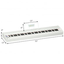 Load image into Gallery viewer, 88-Key Full Size Digital Piano Weighted Keyboard with Sustain Pedal-White
