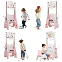 Load image into Gallery viewer, 6-in-1 Adjustable Kids Basketball Hoop Set-Pink
