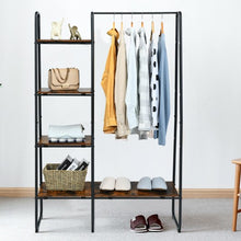 Load image into Gallery viewer, Clothes Rack Free Standing Storage Tower with Metal Frame
