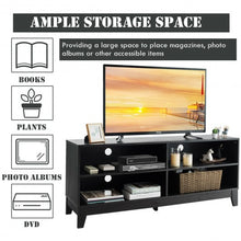 Load image into Gallery viewer, 58" Modern Entertainment Media Center Wood TV Stand-Black
