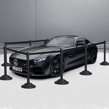 Load image into Gallery viewer, 6 Pcs Stanchion Post Crowd Control Barriers Queue Pole w/Retractable Belt-Black
