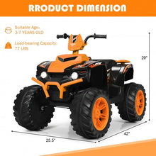 Load image into Gallery viewer, 12V Kids Electric 4-Wheeler ATV Quad Ride On Car with LED Light-Orange
