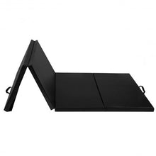 Load image into Gallery viewer, 4'x10'x2" Thick Folding Panel Gymnastics Mat-Black
