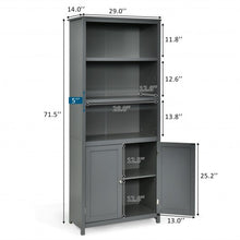 Load image into Gallery viewer, Bookcase Shelving Storage Wooden Cabinet Unit Standing Display Bookcase w/Doors
