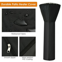 Load image into Gallery viewer, Patio Standing Propane Heater Cover Waterproof with Zipper and Bag-Black
