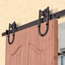 Load image into Gallery viewer, 6Ft Steel Sliding Barn Wood Door Hardware Set
