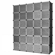 Load image into Gallery viewer, DIY 30 Cube Portable Closet Clothes Wardrobe Cabinet
