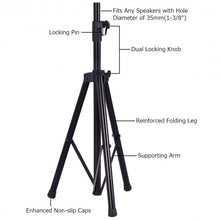 Load image into Gallery viewer, Pair of Tripod Speaker Stands with Carry Bag &amp; Cables
