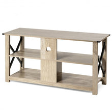 Load image into Gallery viewer, Modern Farmhouse TV Stand Entertainment Center for TV's up to 55" w/Open Shelves
