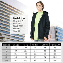 Load image into Gallery viewer, Women's Waterproof &amp; Windproof Rain Jacket with Velcro Cuff-Black-M
