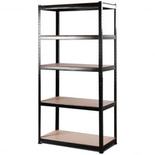 Load image into Gallery viewer, 71" x 36" Heavy Duty 5 Level Adjustable Storage Garage Shelf-Black
