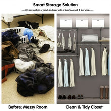 Load image into Gallery viewer, Custom Closet Organizer Kit 3 to 5 ft Wall-Mounted Closet System with Hang Rod
