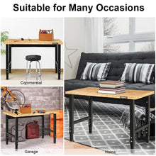 Load image into Gallery viewer, 48" Adjustable Height Bamboo Steel Frame Workbench
