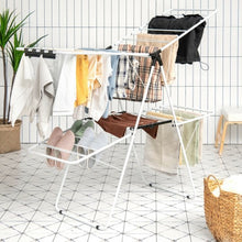 Load image into Gallery viewer, 2-Level Foldable Clothes Drying with Height-Adjustable Gullwing

