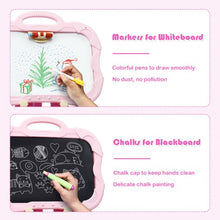 Load image into Gallery viewer, 4 in 1 Double Sided Magnetic Kids Art Easel-Pink
