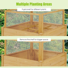 Load image into Gallery viewer, Wooden Raised Garden Box with 9 Grids and Critter Guard Fence
