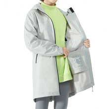 Load image into Gallery viewer, Hooded  Women's Wind &amp; Waterproof Trench Rain Jacket-Gray-L
