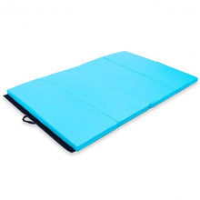 Load image into Gallery viewer, 4' x 6' x 2" PU Thick Folding Panel Exercise Gymnastics Mat-Blue
