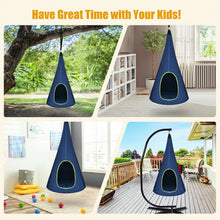 Load image into Gallery viewer, 40" Kids Nest Swing Chair Hanging Hammock Seat for Indoor Outdoor-Blue
