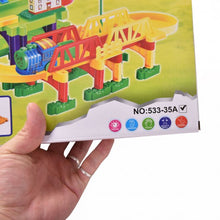 Load image into Gallery viewer, 54 pcs Railway Train Building Blocks with Light &amp; Music
