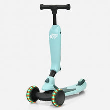 Load image into Gallery viewer, 2 in 1 Kids Kick Scooter with Flash Wheels for Girls Boys from 1.5 to 6 Years Old-Green
