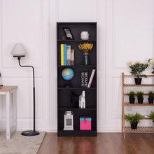 Load image into Gallery viewer, Modern 5-Tier Storage Media Shelf Cabinet Bookcase

