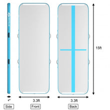 Load image into Gallery viewer, 15FT Air Track Inflatable Gymnastics Tumbling Mat -Navy
