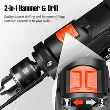 Load image into Gallery viewer, 1/2" Electric Corded Impact Hammer Drill Variable Speed
