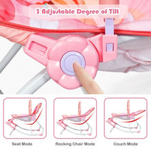 Load image into Gallery viewer, Adjustable Toddler Swing Bouncer &amp; Rocker-Pink
