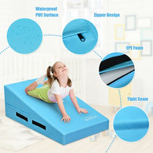 Load image into Gallery viewer, Incline Gymnastics Mat Wedge Ramp Gym Tumbling Exercise Mat-Blue
