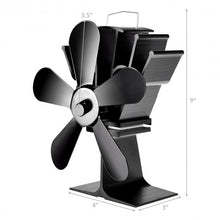 Load image into Gallery viewer, 5 Blades Fuel Saving Stove Fan
