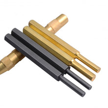 Load image into Gallery viewer, 18 Pcs Brass &amp; Steel Punch Set Solid w/ Automatic Pin Center Pouch
