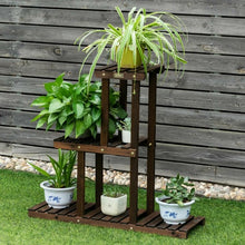Load image into Gallery viewer, Wood Plant Stand 3-Tier Plant Pot Holder
