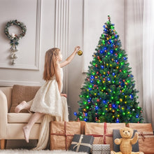 Load image into Gallery viewer, 7.5 ft Pre-Lit Artificial Christmas Tree with 550 Multicolor Lights
