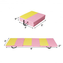 Load image into Gallery viewer, 6' x 2' Folding Fitness Exercise Carry Gymnastics Mat
