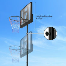 Load image into Gallery viewer, Height Adjustable Portable Shatterproof Backboard Basketball Hoop
