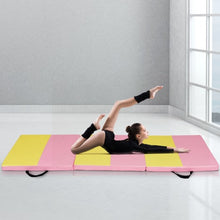 Load image into Gallery viewer, 6' x 2' Folding Fitness Exercise Carry Gymnastics Mat
