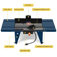 Load image into Gallery viewer, Electric Aluminum Router Table Wood Working Craftsman Tool Benchtop
