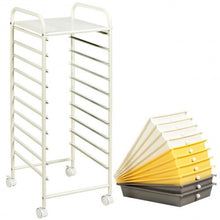 Load image into Gallery viewer, 10 Drawer Rolling Storage Cart Organizer-Yellow
