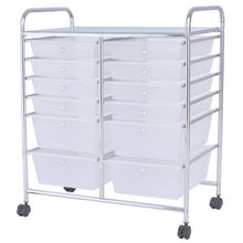 Load image into Gallery viewer, 12 Storage Drawer Organizer Bins Rolling Cart
