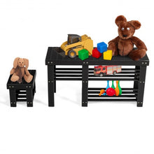 Load image into Gallery viewer, 3-Tier Entryway Bamboo Shoe Rack Bench Stool Storage Organizer
