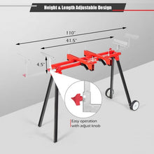 Load image into Gallery viewer, Folding Miter Saw Stand with Heavy Duty Saw Frame-Red
