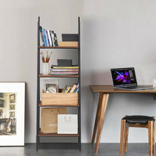 Load image into Gallery viewer, 4 Tier Bookcase Metal Frame Bookshelf Storage Plant Stand

