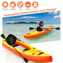 Load image into Gallery viewer, 10.8'  Inflatable Kayak Set K1 1-Person Sit-On-Top Kayak with Oars-Yellow
