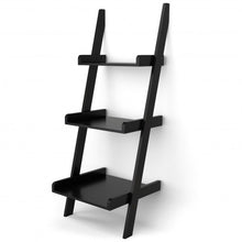 Load image into Gallery viewer, 3 Tier Leaning Rack Wall Ladder Book Shelf Bookcase Storage Display Multipurpose
