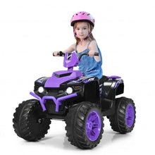 Load image into Gallery viewer, 12V Kids Electric 4-Wheeler ATV Quad Ride On Car with LED Light-Purple
