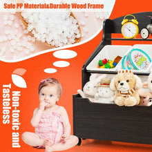 Load image into Gallery viewer, Kids Wooden Toy Storage Unit Organizer w/ Rolling Toy Box &amp; Plastic Bins-CF
