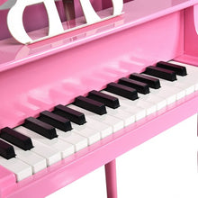 Load image into Gallery viewer, 30-Key Wood Toy Kids Grand Piano with Bench &amp; Music Rack-Pink
