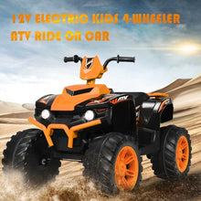 Load image into Gallery viewer, 12V Kids Electric 4-Wheeler ATV Quad Ride On Car with LED Light-Orange
